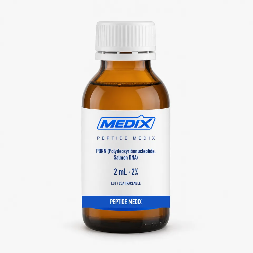 PDRN (Polydeoxyribonucleotide, Salmon DNA) — Clear aqueous solution in a sealed glass vial; supplied ready to sample