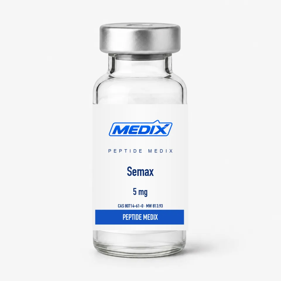 Semax — Lyophilized white powder in a sealed glass vial
