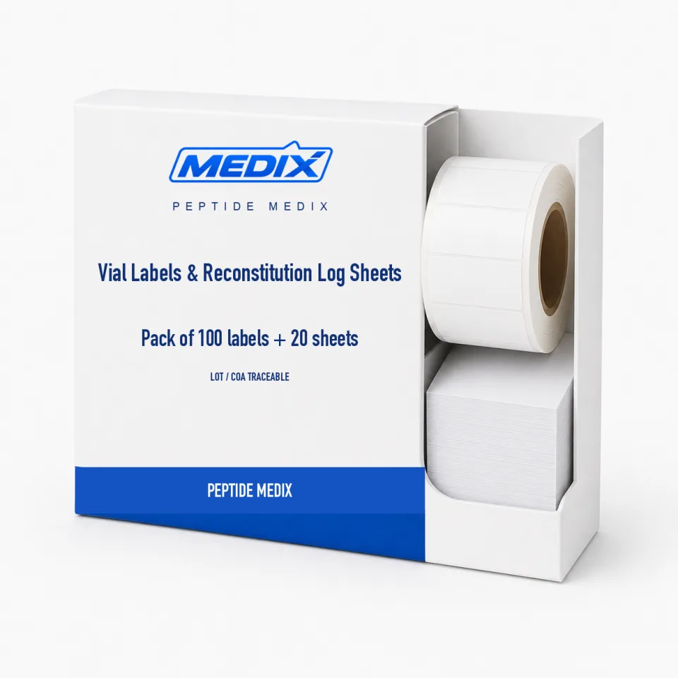 Vial Labels & Reconstitution Log Sheets — research vial