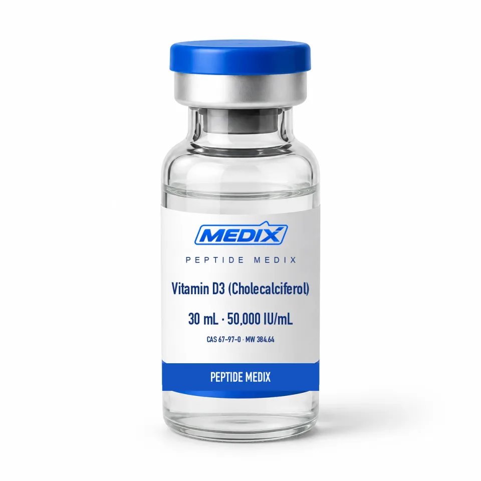 Vitamin D3 (Cholecalciferol) — Oil-miscible solution in a sealed vial